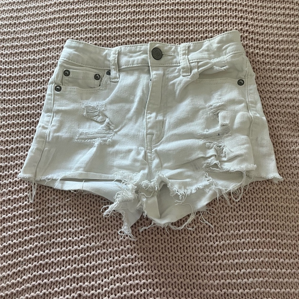 Aeropostale white jean shorts